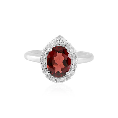 Mozambique Garnet Silver Ring