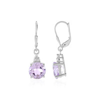 Rose de France Amethyst Silver Earrings