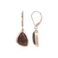 9K Brown Sapphire Gold Earrings (KM by Juwelo)