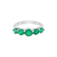 Green Onyx Silver Ring