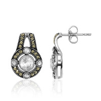 White Topaz Silver Earrings