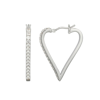 Zircon Silver Earrings (Adela Silber)