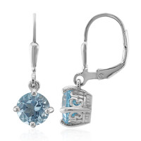 Sky Blue Topaz Silver Earrings