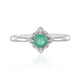 Colombian Emerald Silver Ring