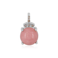 Pink Opal Silver Pendant