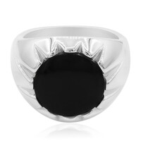 Black Jadeite Silver Ring