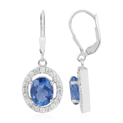 Colour Change Fluorite Silver Earrings