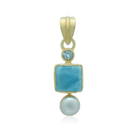 Larimar Silver Pendant