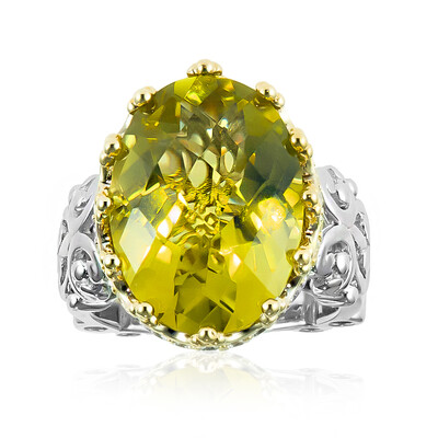 Ouro Verde Quartz Silver Ring (Dallas Prince Designs)