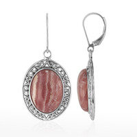 Rhodochrosite Silver Earrings (Art of Nature)