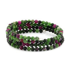Ruby in Zoisite Steel Bangle (Riya)