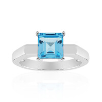 Swiss Blue Topaz Silver Ring