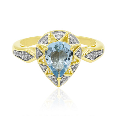 9K Medina Aquamarine Gold Ring