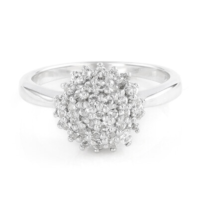 White Topaz Silver Ring