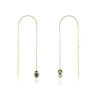 9K Brazilian Aquamarine Gold Earrings (CUSTODANA)