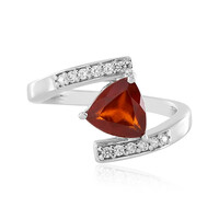 Hessonite Garnet Silver Ring