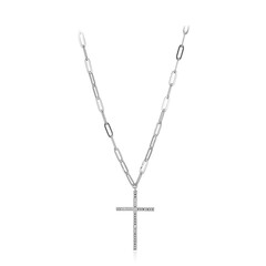 I3 (I) Diamond Silver Necklace