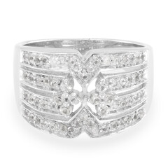 White Sapphire Silver Ring