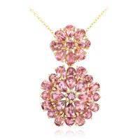 18K Unheated Padparadscha Sapphire Gold Necklace (AMAYANI)