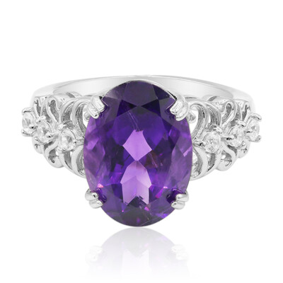 Moroccan Amethyst Silver Ring