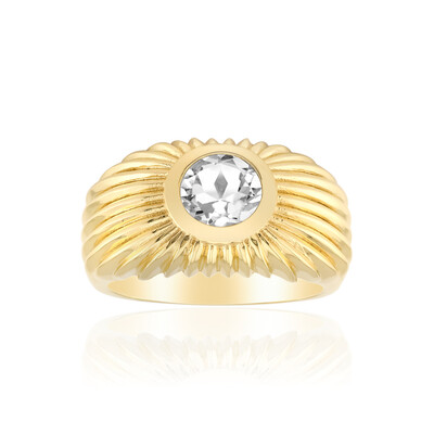 White Topaz Silver Ring