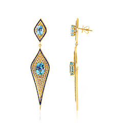 18K Santa Maria Aquamarine Gold Earrings (de Melo)