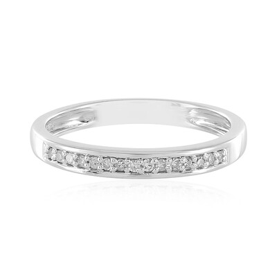 I2 (I) Diamond Silver Ring