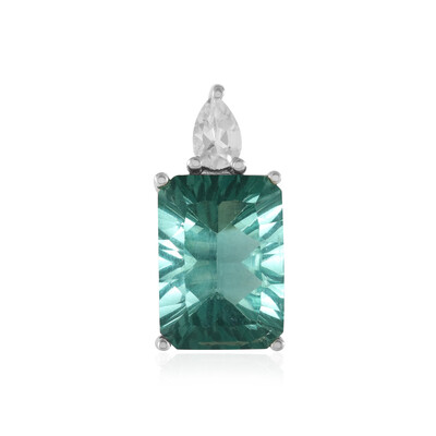 Green Fluorite Silver Pendant
