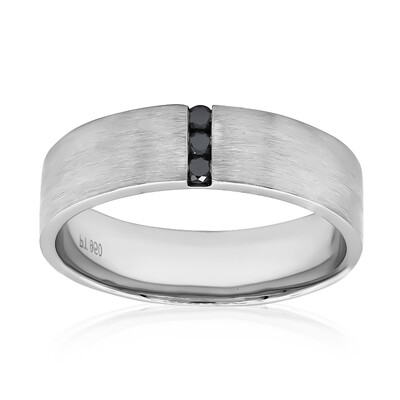 Black Diamond Platinium Ring
