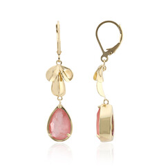 Pink Pastel Quartz Silver Earrings