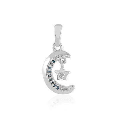 I2 (I) Diamond Silver Pendant