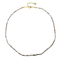 Champagne Diamond Silver Necklace