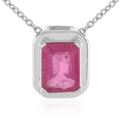 Madagascar Pink Sapphire Silver Necklace