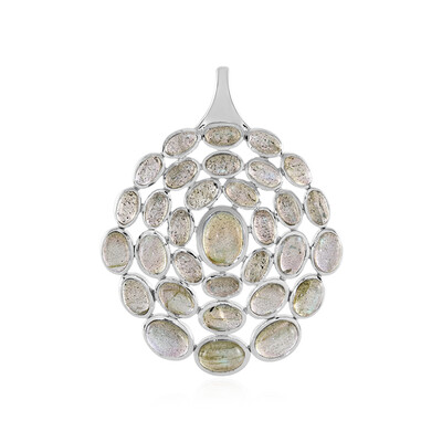 Green Maniry Labradorite Silver Pendant (KM by Juwelo)