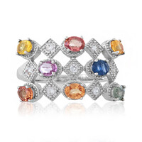 Fancy Sapphire Silver Ring