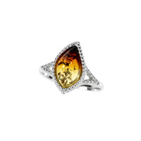 Baltic Amber Silver Ring
