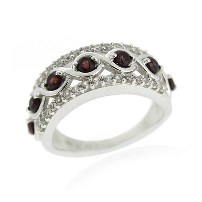 Rhodolite Silver Ring