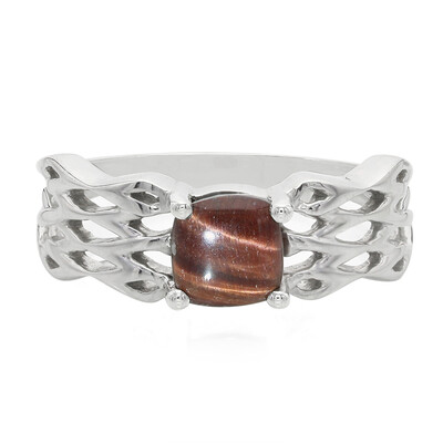 Red Tiger´s Eye Silver Ring