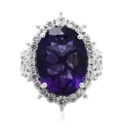 Zambian Amethyst Silver Ring (Dallas Prince Designs)