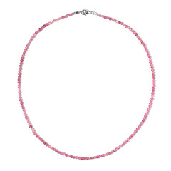 Pink Tourmaline Silver Necklace