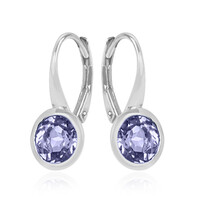 Unheated Tanzanite Silver Earrings
