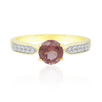 9K Red Apatite Gold Ring
