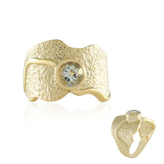 Green Amethyst Silver Ring