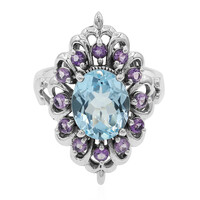 Sky Blue Topaz Silver Ring