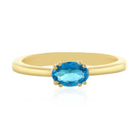 Neon Blue Apatite Silver Ring