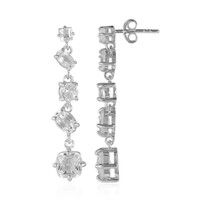 White Topaz Silver Earrings