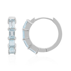 Sky Blue Topaz Silver Earrings