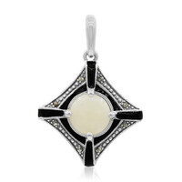 White Opal Silver Pendant