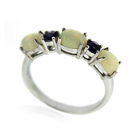 Welo Opal Silver Ring