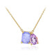 Lavender Quartz Silver Necklace